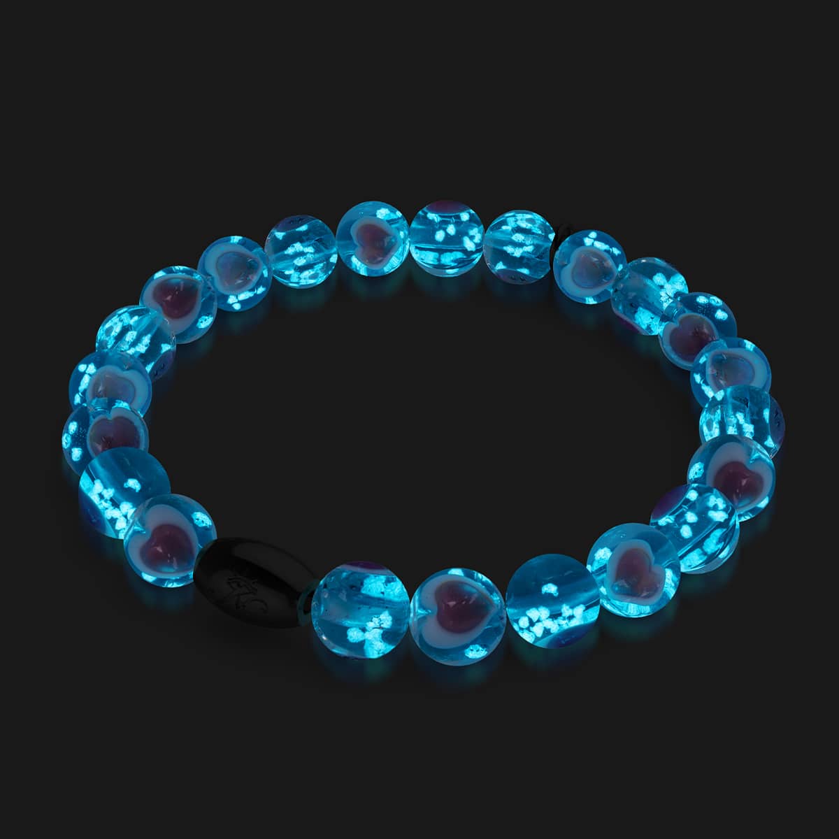 Blue x Pink | .925 Sterling Silver | Firefly Glass Love Bracelet